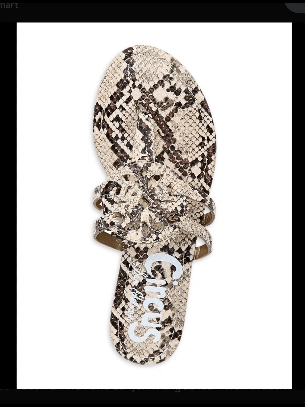 Circus NY by Sam Edelman Canyon Medallion Flat Sandals Black/White Roccia